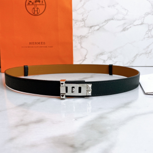 Hermes Collier de Chien Leather Belt Black 24MM 