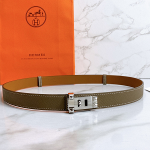 Hermes Collier de Chien Leather Belt Grey 24MM 