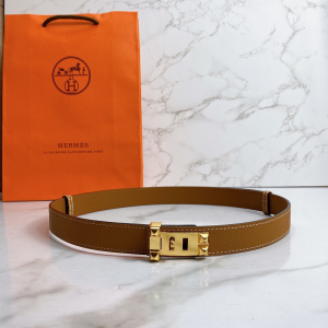 Hermes Collier de Chien Leather Belt Tan 24MM 