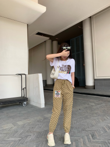 Luxury Womens Clothing Gucci GG Canvas Pants SML A198PP380 AA149001