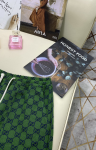 Luxury Womens Clothing Gucci GG Canvas Shorts Green SML A198PP380 AA149009