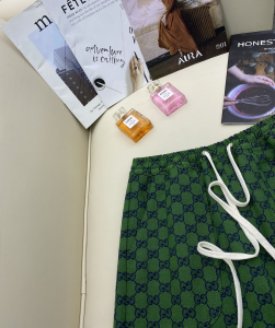 Luxury Womens Clothing Gucci GG Canvas Shorts Green SML A198PP380 AA149009