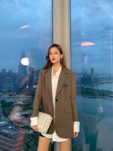 Luxury Womens Clothing Prada Grey Jacket Coat with Belt Pouch SML A198PP680 AA149004