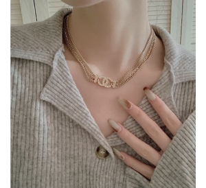 Luxury Womens Jewelry Chanel CC Logo Chain Necklaces A205PP200 AA149013