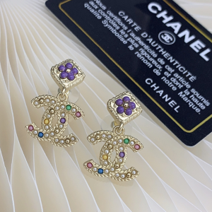 Luxury Womens Jewelry Chanel Multicolor Pearls CC Logo Earrings A205PP160 AA149012