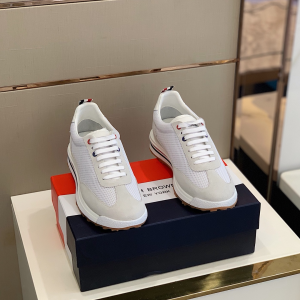 Luxury Mens Shoes Thom Browne Tech Runner Sneaker In White 38 To 45 A136PP470 AA149318