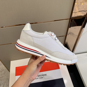 Luxury Mens Shoes Thom Browne Tech Runner Sneaker In White 38 To 45 A136PP470 AA149318