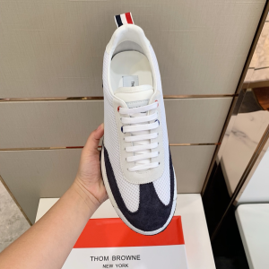 Luxury Mens Shoes Thom Browne Tech Runner Sneaker In White 38 To 45 A136PP470 AA149320