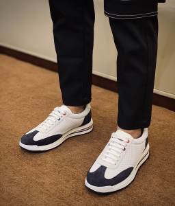 Luxury Mens Shoes Thom Browne Tech Runner Sneaker In White 38 To 45 A136PP470 AA149320