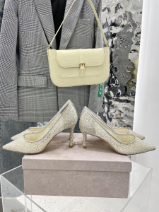 Luxury Womens Shoes Jimmy Choo Silver Glitter Tulle Pumps 35 To 40 A136PP430 AA149342