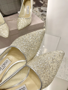 Luxury Womens Shoes Jimmy Choo Silver Glitter Tulle Pumps 35 To 40 A136PP430 AA149342