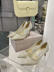 Luxury Womens Shoes Jimmy Choo Silver Glitter Tulle Pumps 35 To 40 A136PP430 AA149342