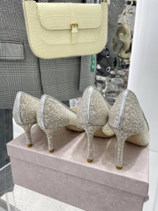 Luxury Womens Shoes Jimmy Choo Silver Glitter Tulle Pumps 35 To 40 A136PP430 AA149342