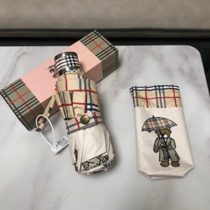 Luxury Womens Umbrella Burberry Horse Check Umbrella in White A144PP100 AA149462