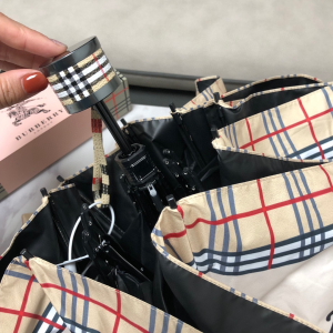 Luxury Womens Umbrella Burberry Horse Check Umbrella in White A144PP100 AA149462