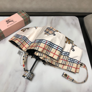Luxury Womens Umbrella Burberry Horse Check Umbrella in White A144PP100 AA149462