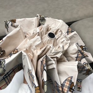 Luxury Womens Umbrella Burberry Horse Check Umbrella in White A144PP100 AA149462