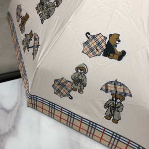 Luxury Womens Umbrella Burberry Horse Check Umbrella in White A144PP100 AA149462