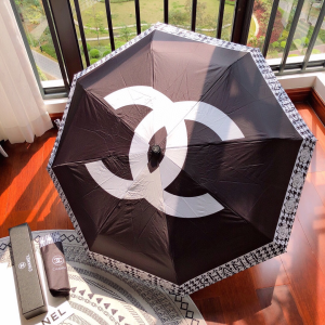 Chanel Large CC Logo Umbrella Black 
