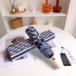 Luxury Womens Umbrella Dior Oblique Umbrella in Blue A144PP100 AA149446