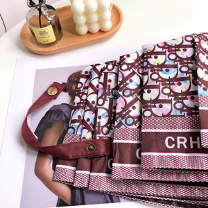 Luxury Womens Umbrella Dior Oblique Umbrella in Burgundy A144PP100 AA149445