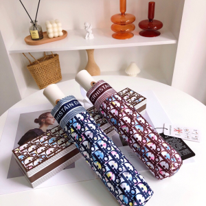 Luxury Womens Umbrella Dior Oblique Umbrella in Burgundy A144PP100 AA149445