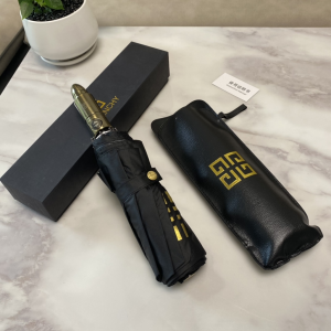 Luxury Womens Umbrella Givenchy Logo Printed Umbrella in Black A144PP100 AA149451