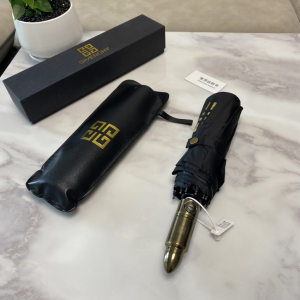 Luxury Womens Umbrella Givenchy Logo Printed Umbrella in Black A144PP100 AA149451