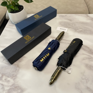 Luxury Womens Umbrella Givenchy Logo Printed Umbrella in Black A144PP100 AA149451