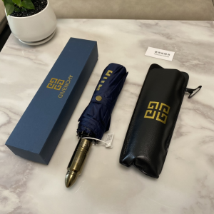 Luxury Womens Umbrella Givenchy Logo Printed Umbrella in Blue A144PP100 AA149452