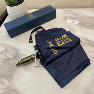 Luxury Womens Umbrella Givenchy Logo Printed Umbrella in Blue A144PP100 AA149452