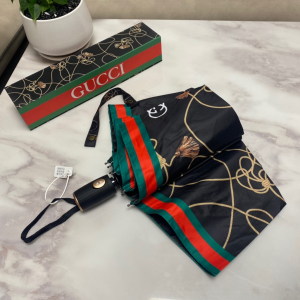 Luxury Womens Umbrella Gucci Printed Umbrella in Black A144PP100 AA149459