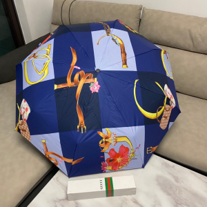 Gucci Printed Umbrella Blue 