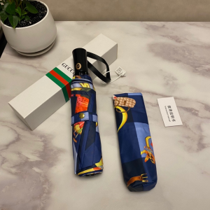 Luxury Womens Umbrella Gucci Printed Umbrella in Blue A144PP100 AA149457
