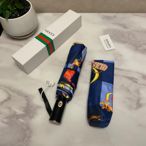 Luxury Womens Umbrella Gucci Printed Umbrella in Blue A144PP100 AA149457