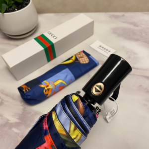 Luxury Womens Umbrella Gucci Printed Umbrella in Blue A144PP100 AA149457
