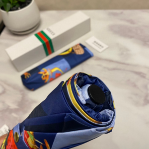 Luxury Womens Umbrella Gucci Printed Umbrella in Blue A144PP100 AA149457