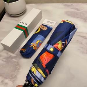 Luxury Womens Umbrella Gucci Printed Umbrella in Blue A144PP100 AA149457