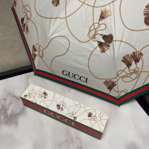 Luxury Womens Umbrella Gucci Printed Umbrella in White A144PP100 AA149458