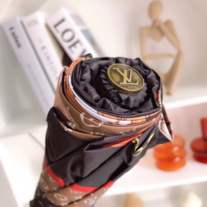 Luxury Womens Umbrella Louis Vuitton LV Bag Printed Black Umbrella A144PP100 AA149444