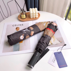 Luxury Womens Umbrella Louis Vuitton LV Bag Printed Black Umbrella A144PP100 AA149444