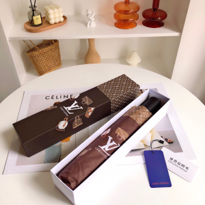 Luxury Womens Umbrella Louis Vuitton LV Bag Printed Brown Umbrella A144PP100 AA149442