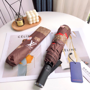 Luxury Womens Umbrella Louis Vuitton LV Bag Printed Brown Umbrella A144PP100 AA149442