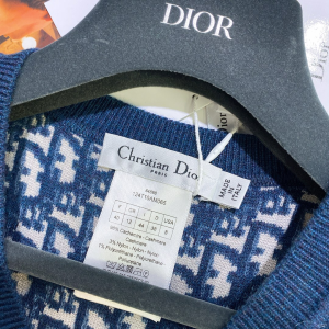 Luxury Womens Clothing Dior Blue Oblique Reversible Tank Top SML A154PP680 AA149836