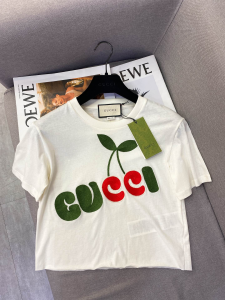 Gucci Logo Print White Cotton 