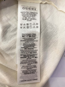 Luxury Womens Clothing Gucci Logo Print in White Cotton SML A154PP280 AA149834