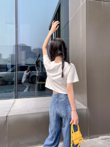 Luxury Womens Clothing Gucci Logo Print in White Cotton SML A154PP280 AA149834