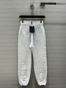 Luxury Womens Clothing Louis Vuitton Monogram Pants in White SML A154PP380 AA149837