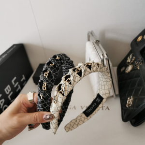 Luxury Womens Headband Chanel Chain Fabric Headband A152PP120 AA149817