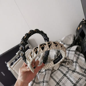 Luxury Womens Headband Chanel Chain Fabric Headband A152PP120 AA149817